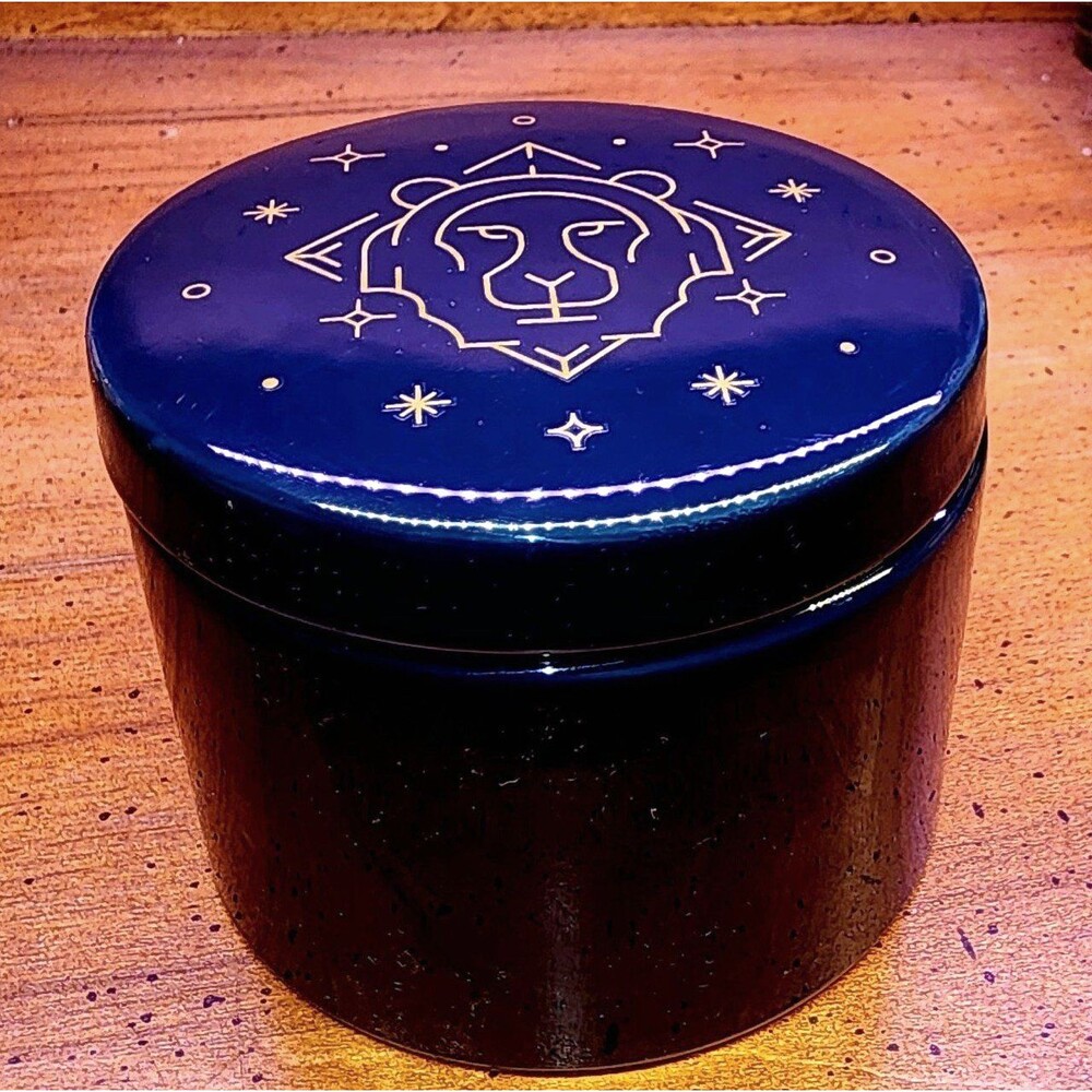Lion Leo Zodiac Jewelry Trinket Dish with lid‎